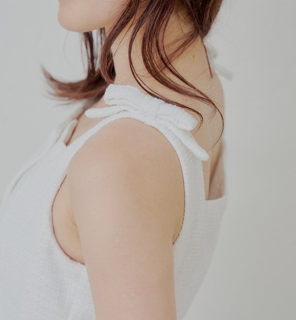  「【5色展開/セットアップ対応】フロントボタンツイードペプラムベスト」|シャツ・ブラウス|