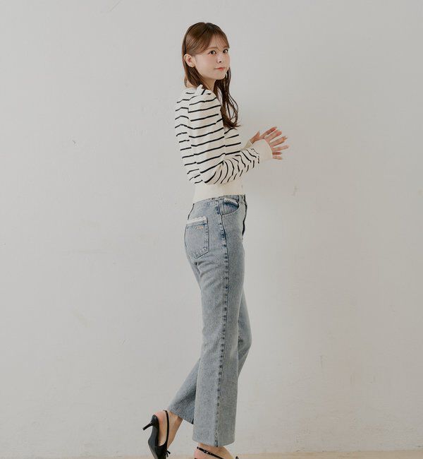  「【SALON by Chico】ビジューボタンパワショルデザインカーディガン」|カーディガン|