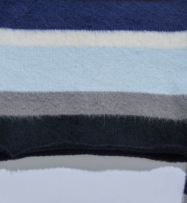  「【HiNT/ヒント】ボーダー袖リブニット」|ニット・セーター|