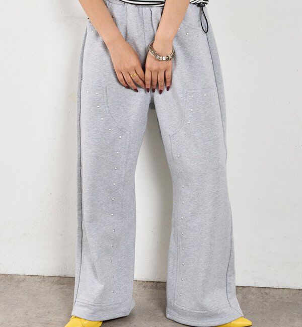  「スタッズ裏毛デザインパンツ / 【新色グレー追加】」|チノ|