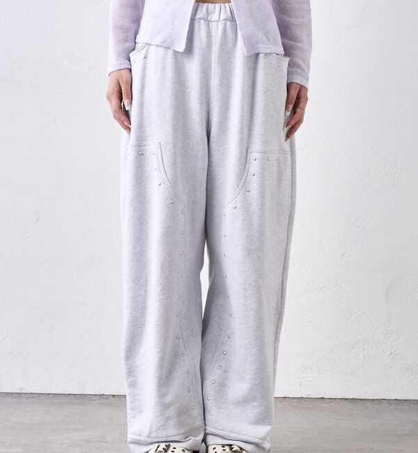  「スタッズ裏毛デザインパンツ / 【新色グレー追加】」|チノ|