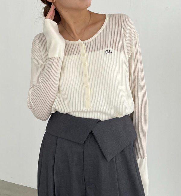  「〈C.L〉シアーヘンリーニット」|ニット・セーター|