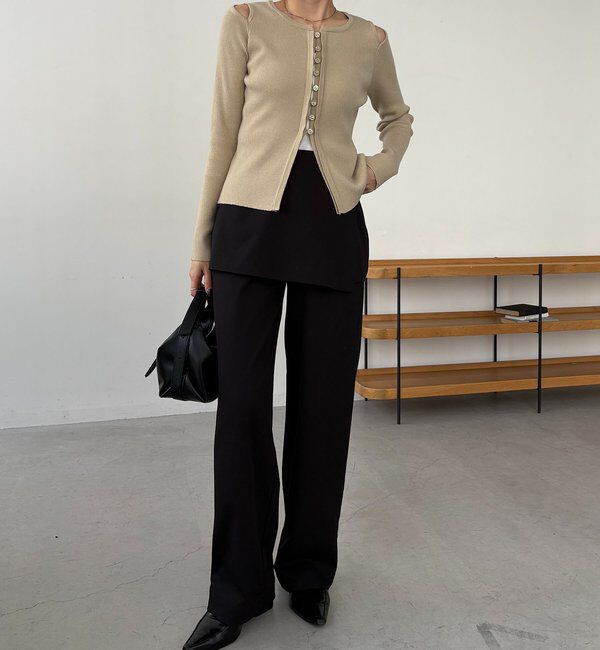  「肩開きセッパボタンカーディガン」|カーディガン|