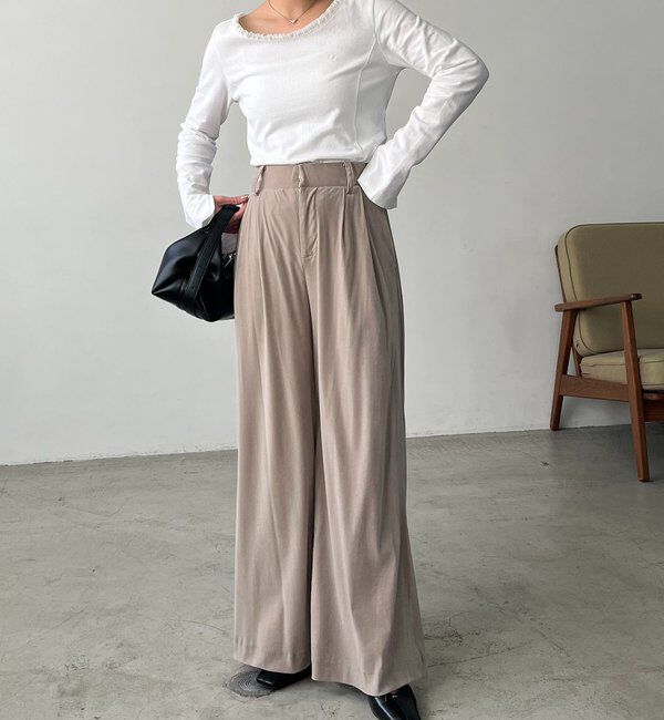  「ベロアワイドパンツ」|チノ|