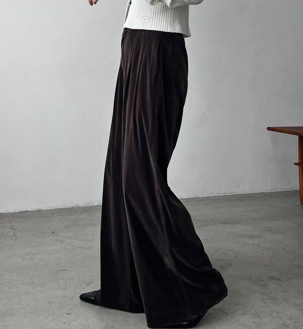  「ベロアワイドパンツ」|チノ|