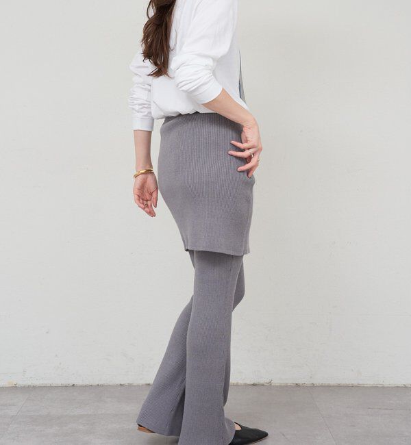  「ニットレイヤードパンツ」|チノ|