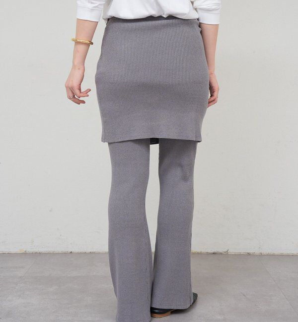  「ニットレイヤードパンツ」|チノ|
