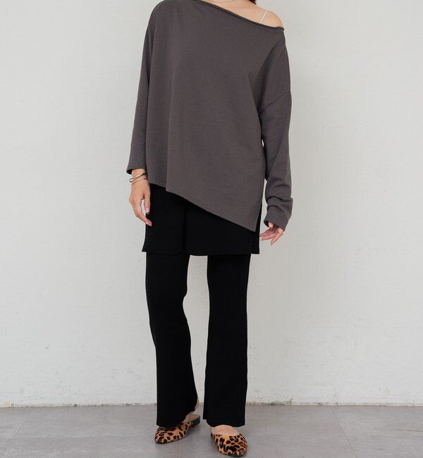  「ニットレイヤードパンツ」|チノ|