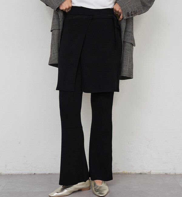  「ニットレイヤードパンツ」|チノ|
