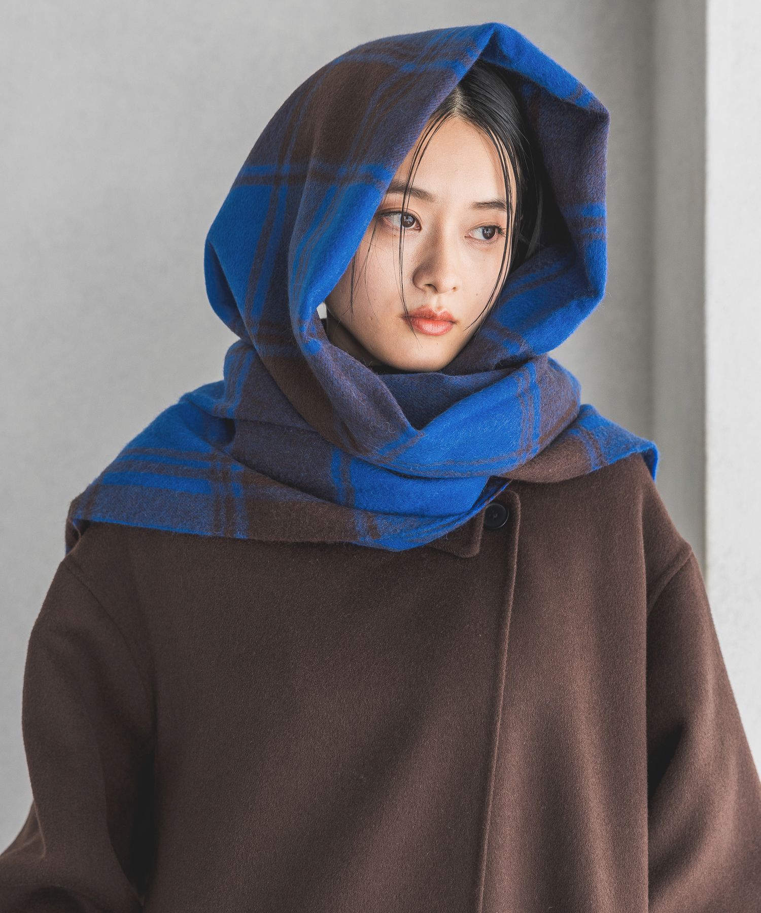 A part by 「カシミヤウールチェックストール」|マフラー|