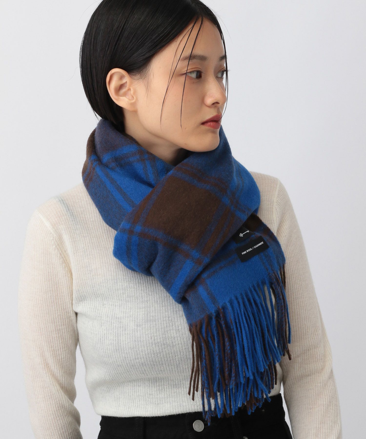 A part by 「カシミヤウールチェックストール」|マフラー|