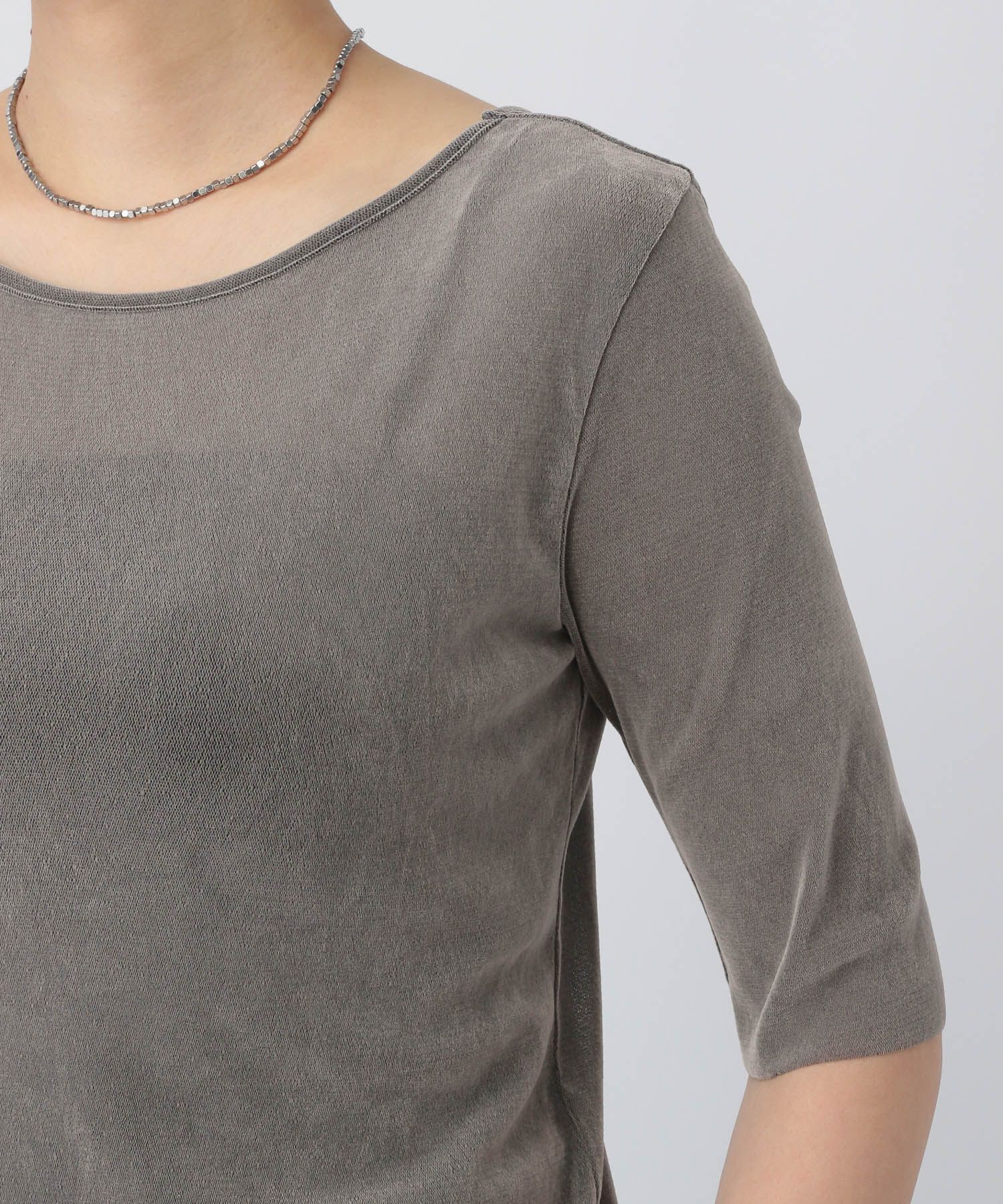 A part by 「ベロアプルオーバー_5分袖」|Tシャツ・カットソー|