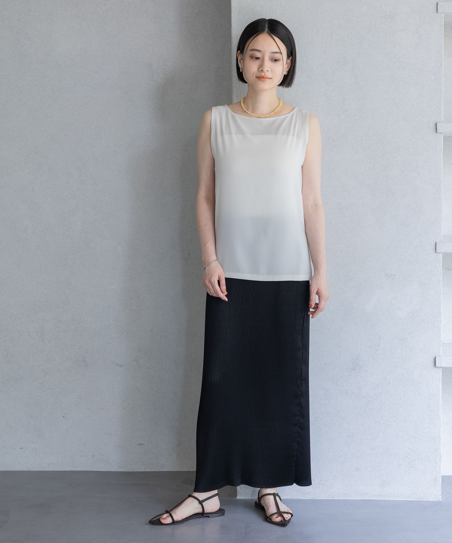 A part by 「ソフトジョーゼットノースリーブT」|Tシャツ・カットソー|