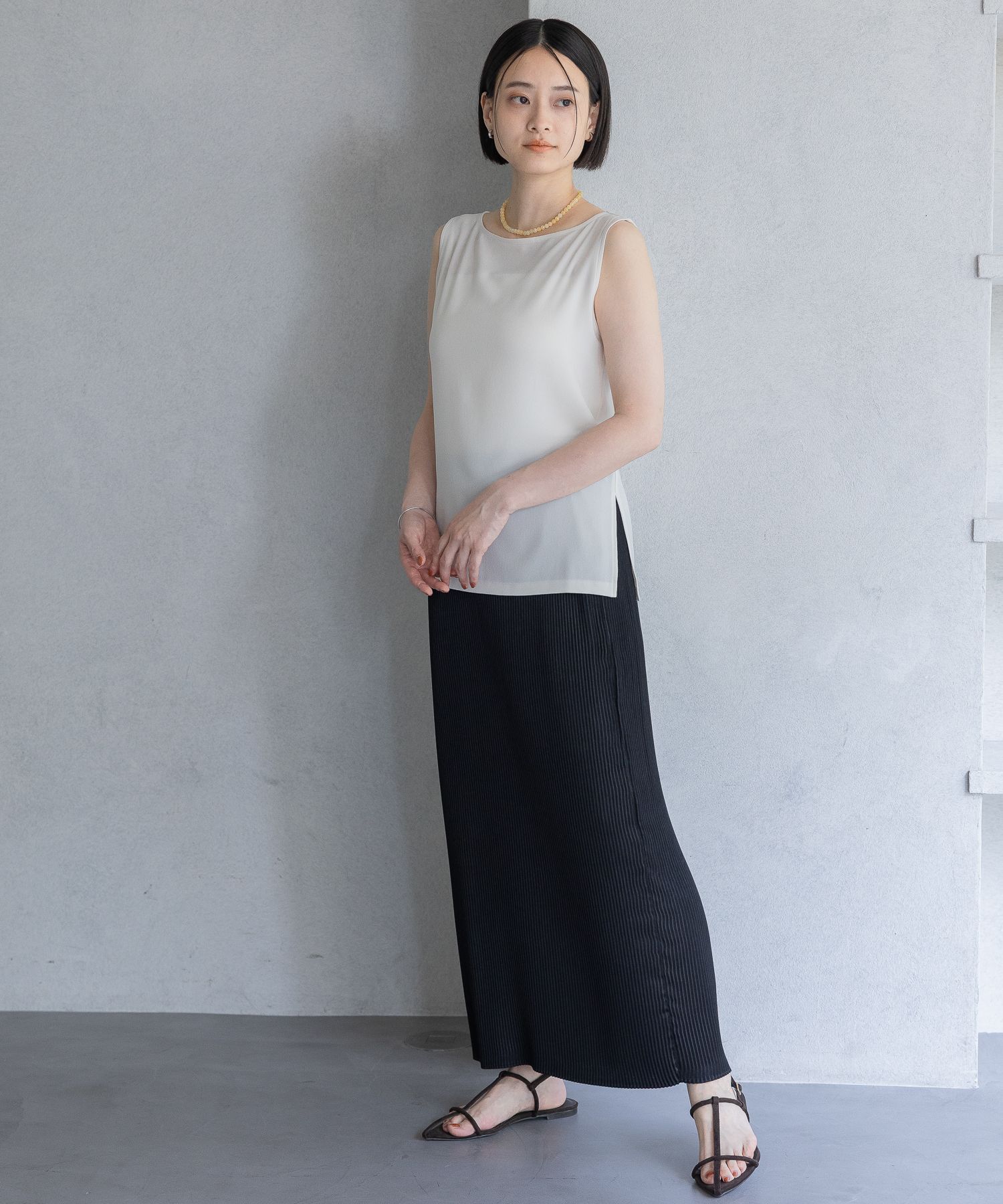 A part by 「ソフトジョーゼットノースリーブT」|Tシャツ・カットソー|