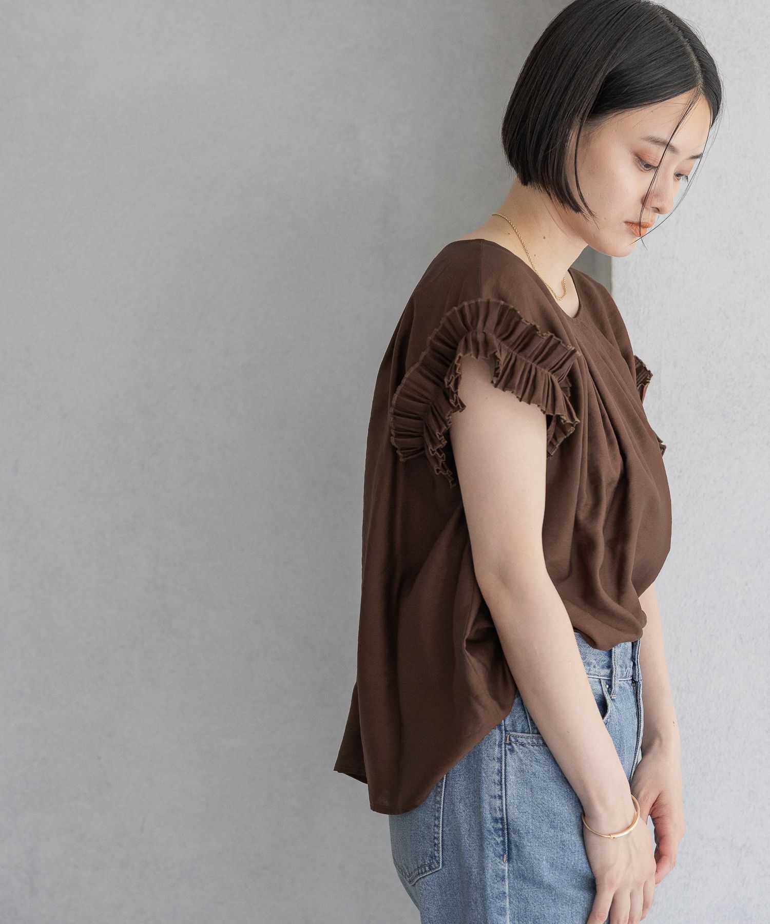 A part by 「フリルスリーブブラウス」|シャツ・ブラウス|