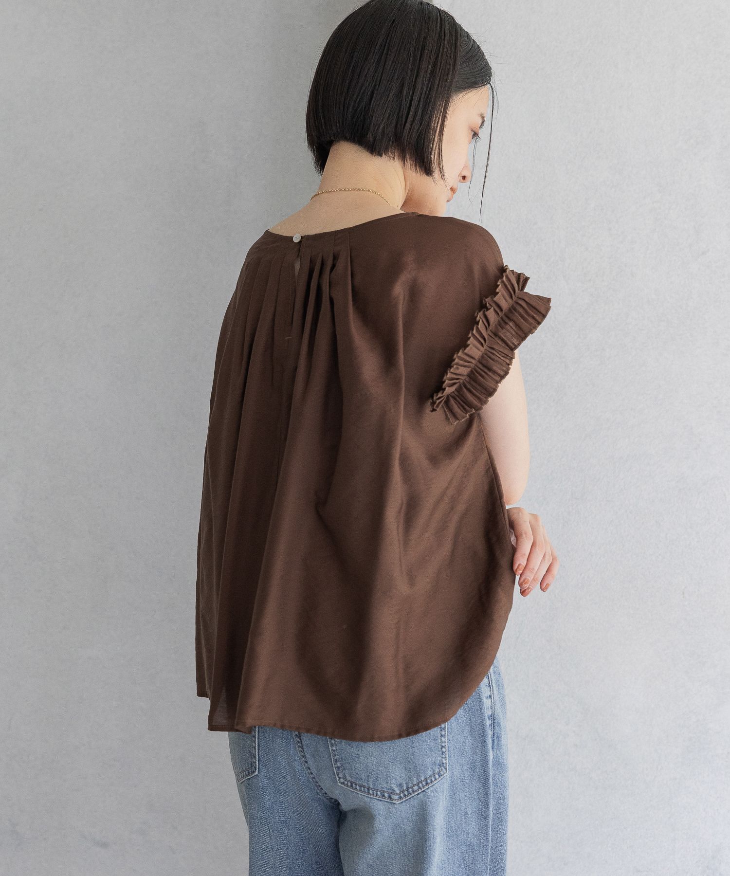 A part by 「フリルスリーブブラウス」|シャツ・ブラウス|