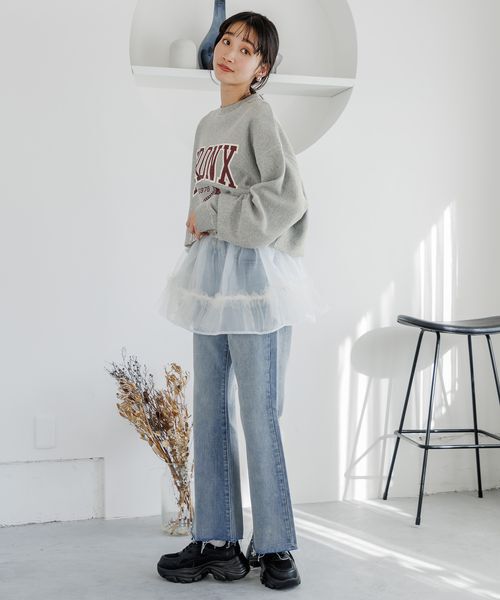 LOWRYS FARM「リメイクフウショートウラケＬＳ」|スウェット・ジャージ|