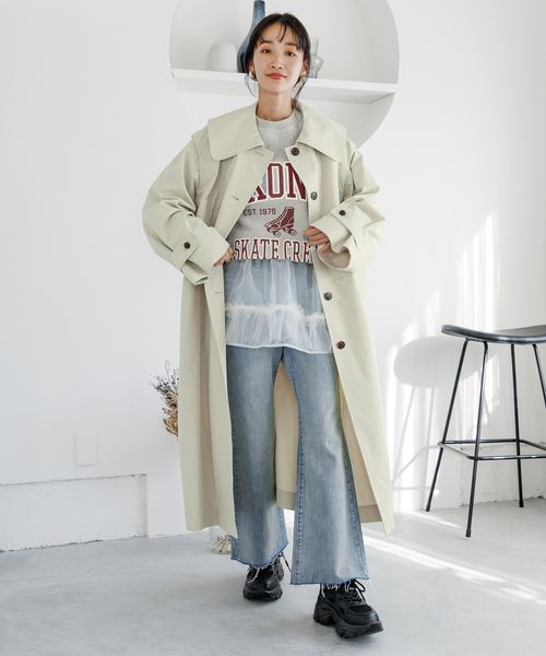 LOWRYS FARM「リメイクフウショートウラケＬＳ」|スウェット・ジャージ|