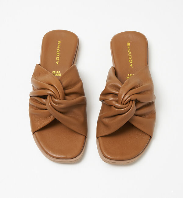 collex「【WEB限定】【SHADDY/シャディー】ツイストギャザーサンダル」|サンダル|ベージュ