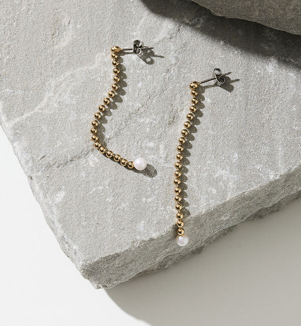 collex「【dignif】【金属アレルギー対応】パールスイングピアス」|ピアス|ゴールド