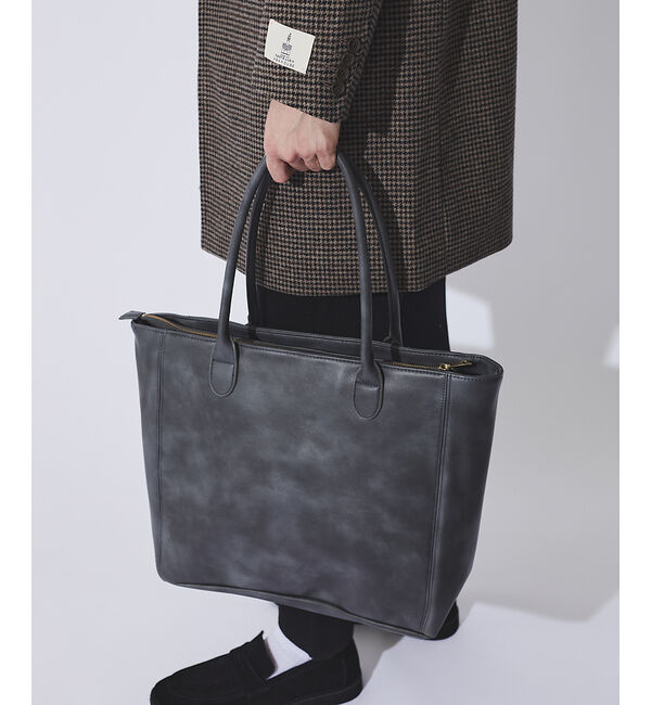ABAHOUSE「【展開店舗限定】ネオレザー トートバッグ」|トートバッグ|グレー