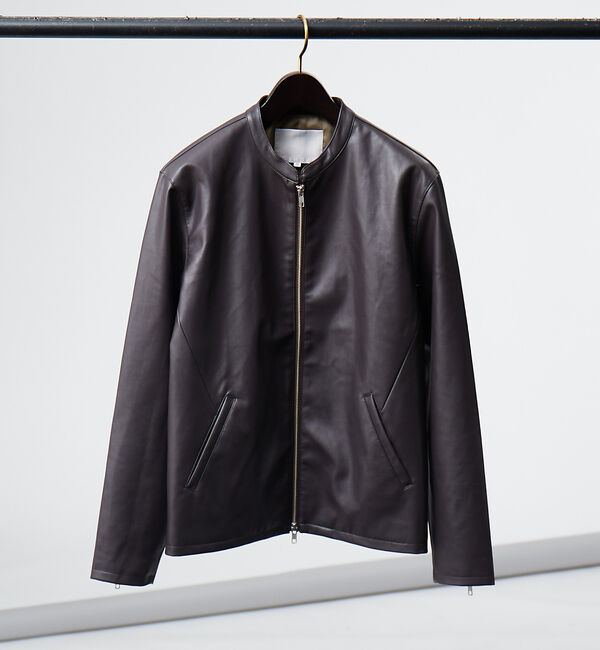 ABAHOUSE「【定番】ネオレザー シングル ライダース」|ライダースジャケット|チョコ
