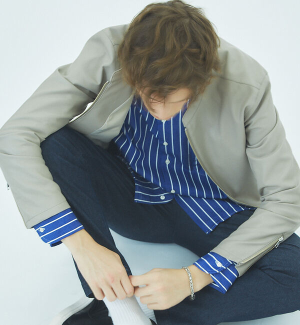 ABAHOUSE「【定番】ネオレザー シングル ライダース」|ライダースジャケット|