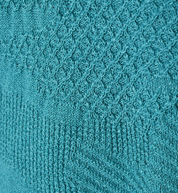 ABAHOUSE「サボテン柄 クルーネック ペーパーニット」|ニット・セーター|