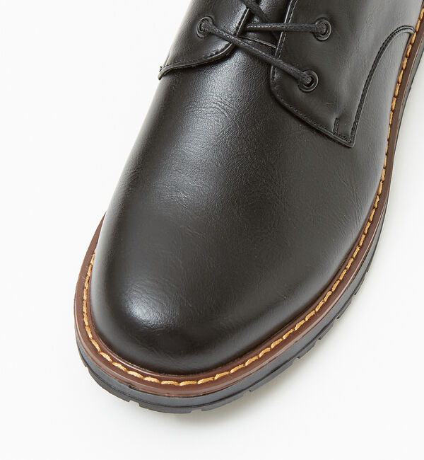 ABAHOUSE「ブラックレザー タンクソールシリーズ【プレーントゥ  /   Uチップオックスフ」|その他|