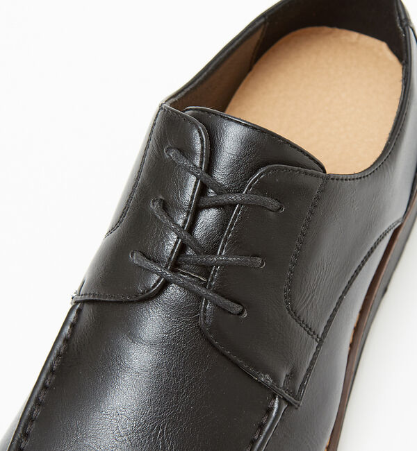 ABAHOUSE「ブラックレザー タンクソールシリーズ【プレーントゥ  /   Uチップオックスフ」|その他|