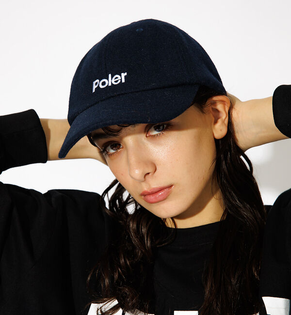 ABAHOUSE「【POLeR/ポーラー】WOOL EMB BASEBALL CAP/ウールシンプ」|その他|ネイビー