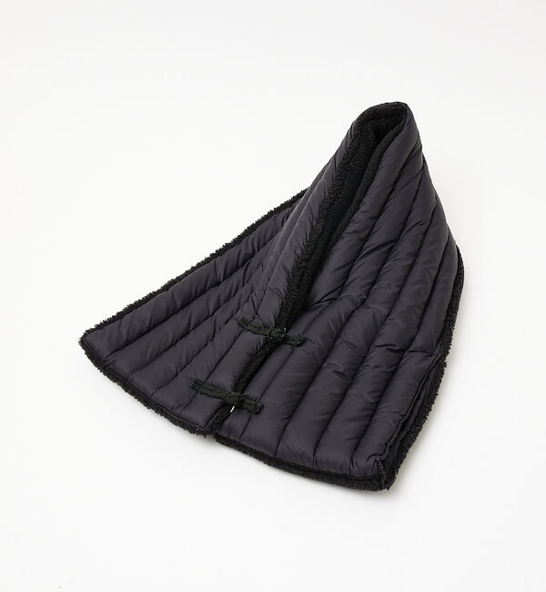 ABAHOUSE「【WEB限定】TAION/タイオン リバーシブル チャイナボタンダウンマフラー/」|マフラー|ブラック