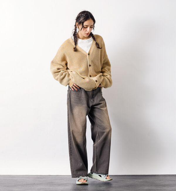 ABAHOUSE「SLUB DENIM BAGGY PANTS /スラブ デニム バギー パンツ/」|デニム|