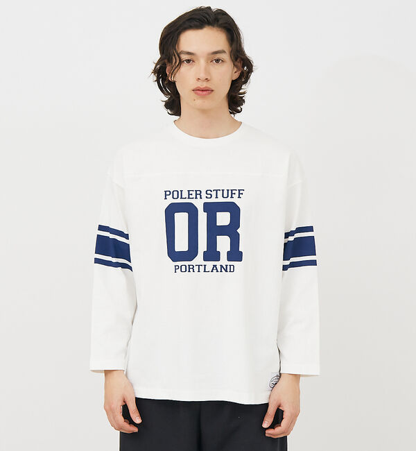 ABAHOUSE「【POLeR/ポーラー】 FOOTBALL SHIRT/フットボール　ロングtシ」|Tシャツ・カットソー|