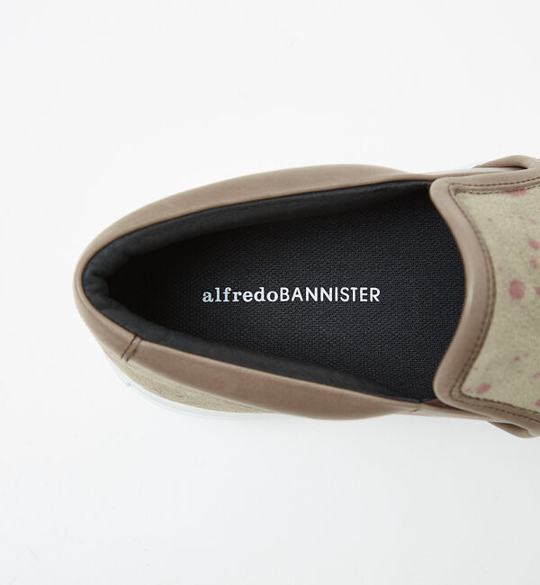 alfredoBANNISTER「厚底シャークソール ペインティング レザー スリッポン/スニーカー」|スニーカー|