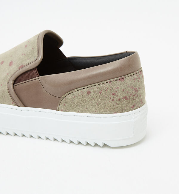 alfredoBANNISTER「厚底シャークソール ペインティング レザー スリッポン/スニーカー」|スニーカー|