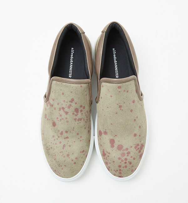 alfredoBANNISTER「厚底シャークソール ペインティング レザー スリッポン/スニーカー」|スニーカー|