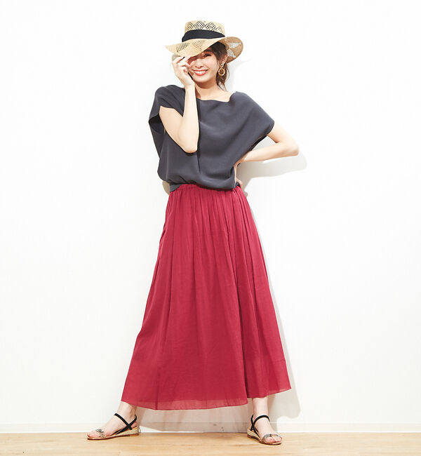 Rouge vif「ギャザーロングスカート」|スカート|