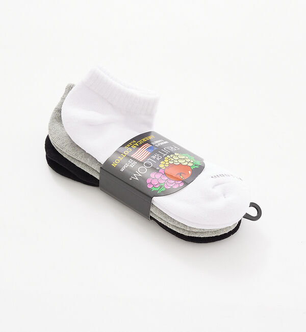 Rouge vif「【FRUIT OF THE LOOM】ソックス/靴下 3Pセット / 無地 /」|ソックス|