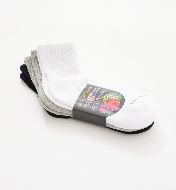 Rouge vif「【FRUIT OF THE LOOM】ソックス/靴下 3Pセット / 無地 /」|ソックス|