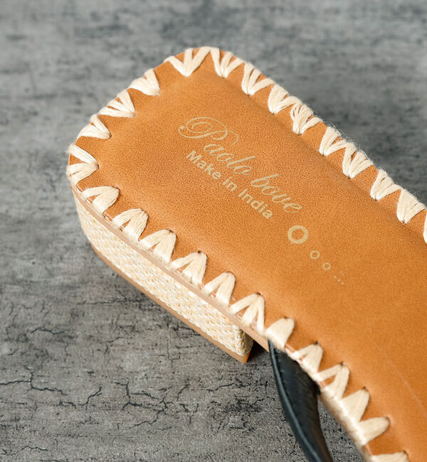 Rouge vif「【PAOLO BOVE / パオロ ボーヴ】ヒール トングサンダル / ラフィア」|サンダル|