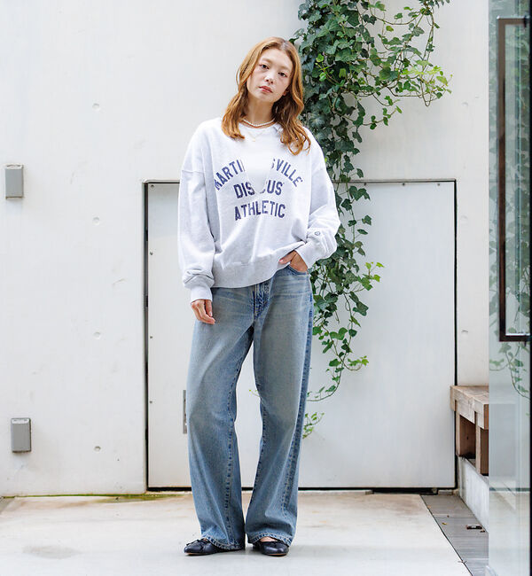 Rouge vif「【DISCUS/ディスカス】裏毛スキッパーUネックスウェット/トップス/スウェッ」|スウェット・ジャージ|