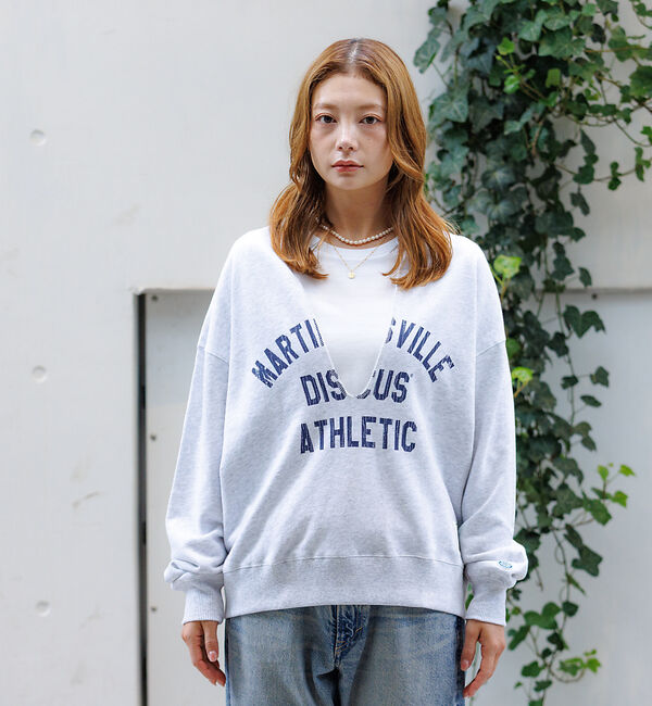 Rouge vif「【DISCUS/ディスカス】裏毛スキッパーUネックスウェット/トップス/スウェッ」|スウェット・ジャージ|