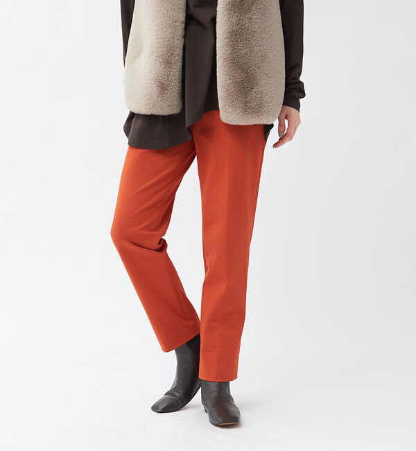 qualite「《2021新色登場》ストレッチシガレットパンツ」|その他|テラコッタ