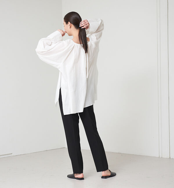 qualite「マルチネックギャザーブラウス」|シャツ・ブラウス|