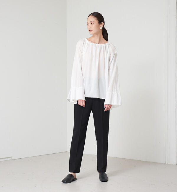qualite「マルチネックギャザーブラウス」|シャツ・ブラウス|