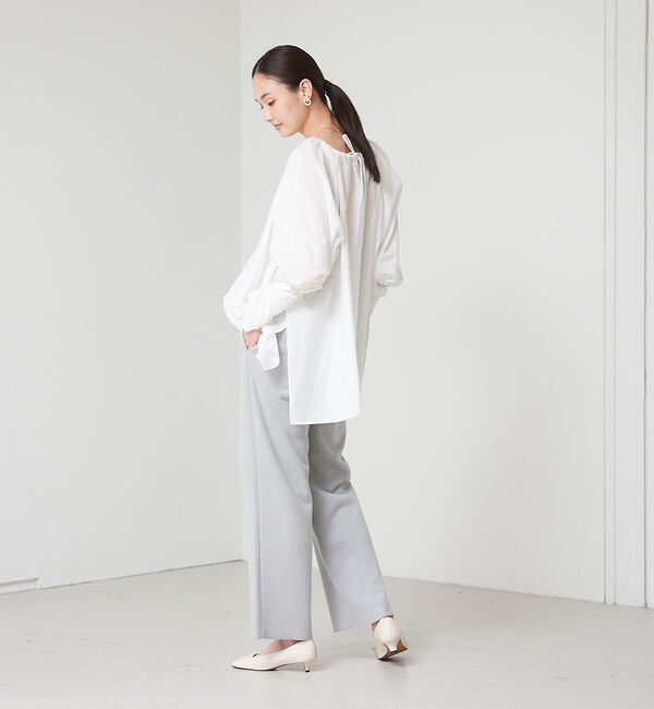 qualite「マルチネックギャザーブラウス」|シャツ・ブラウス|