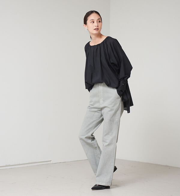 qualite「マルチネックギャザーブラウス」|シャツ・ブラウス|