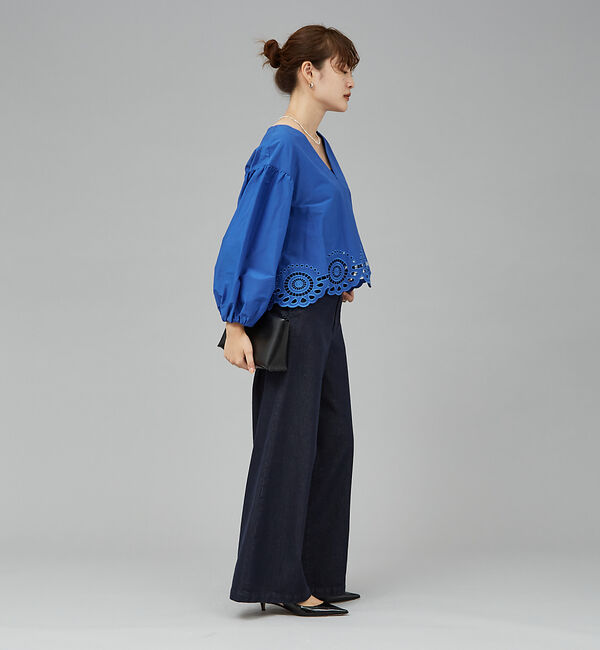 qualite「刺繍ボリュームブラウス」|シャツ・ブラウス|