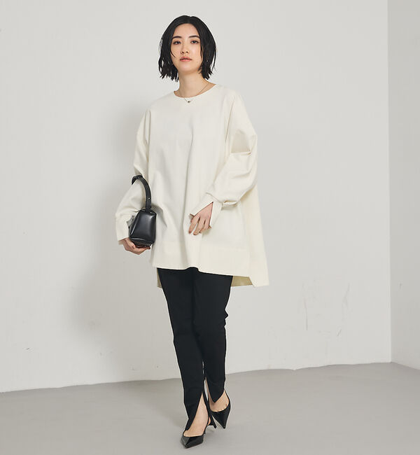 qualite「【大人の上品な抜け感】ツイルダンボールプルオーバー」|Tシャツ・カットソー|
